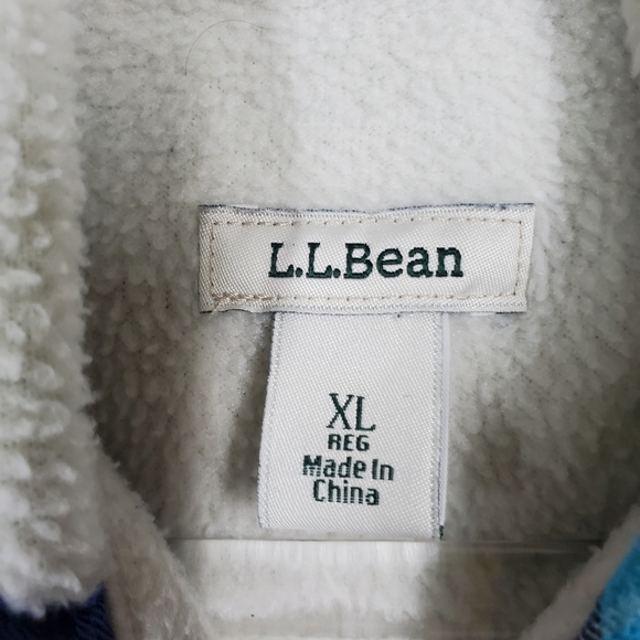 L.L. BEAN FLEECE LINED FLANNEL SHACKET - GUC - Picture 10 of 10